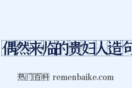 偶然来临的贵妇人造句是什么意思的图片